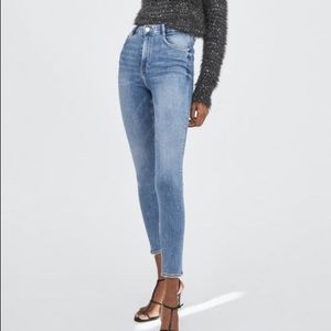 Zara Premium Denim High Rise Skinny Sculpt Jeans